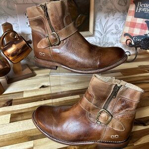 Bed Stu Brown Leather Ankle Boots